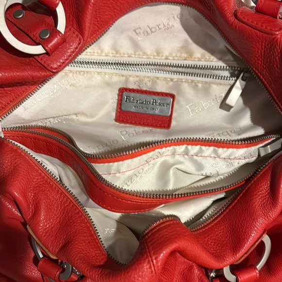 Red Leather Shoulder Bag - Picture 3 of 9